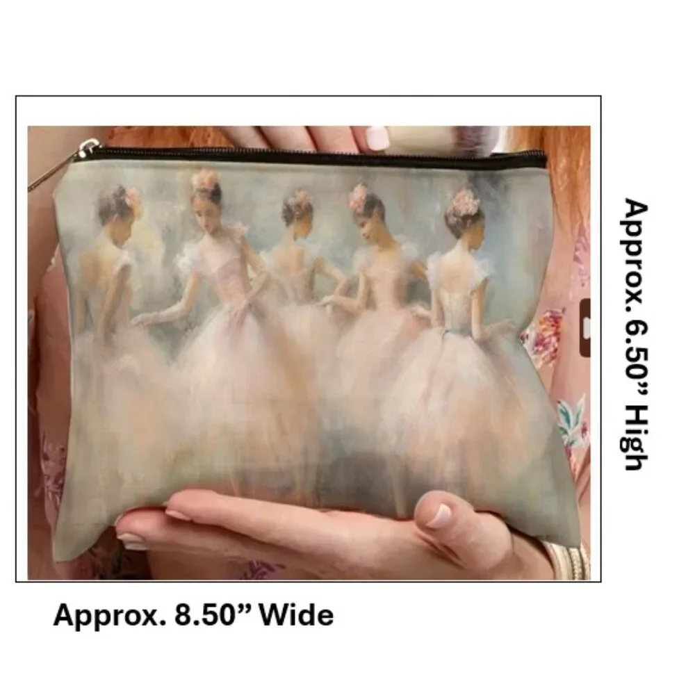 Beautiful Ballerina Ballet Dancers Canvas‎ Cosmetic Bag (BRAND-NEW!)